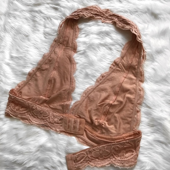>>LAST<< Sasha Halter Lace Bralette - Apricot - Picture 5 of 7